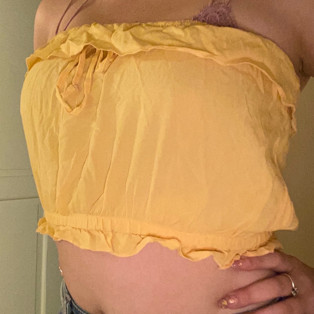 Yellow tube top PacSun